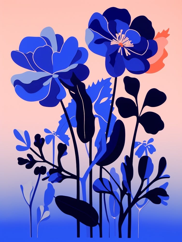 Blue Flower Illustration Freesia 2