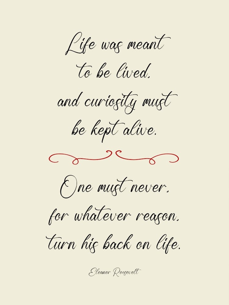 Life Was Meant To Be Lived