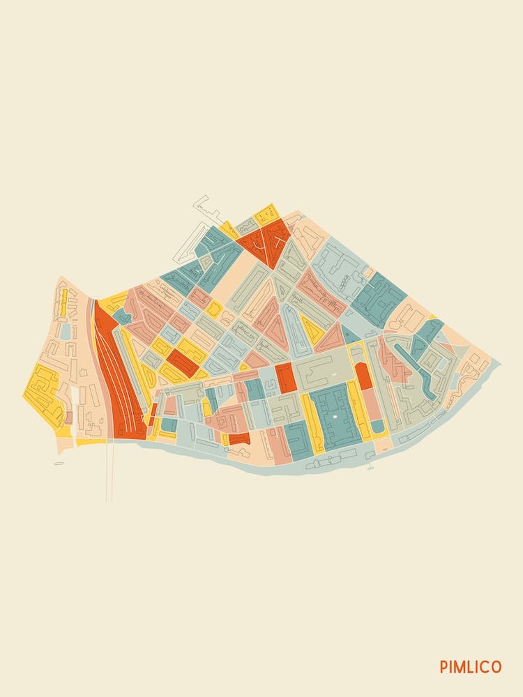 Pimlico London England Uk Neighbourhood Map
