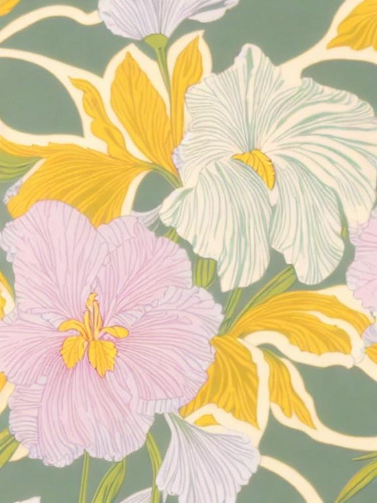 Iris Pastel Floral 5 Flower