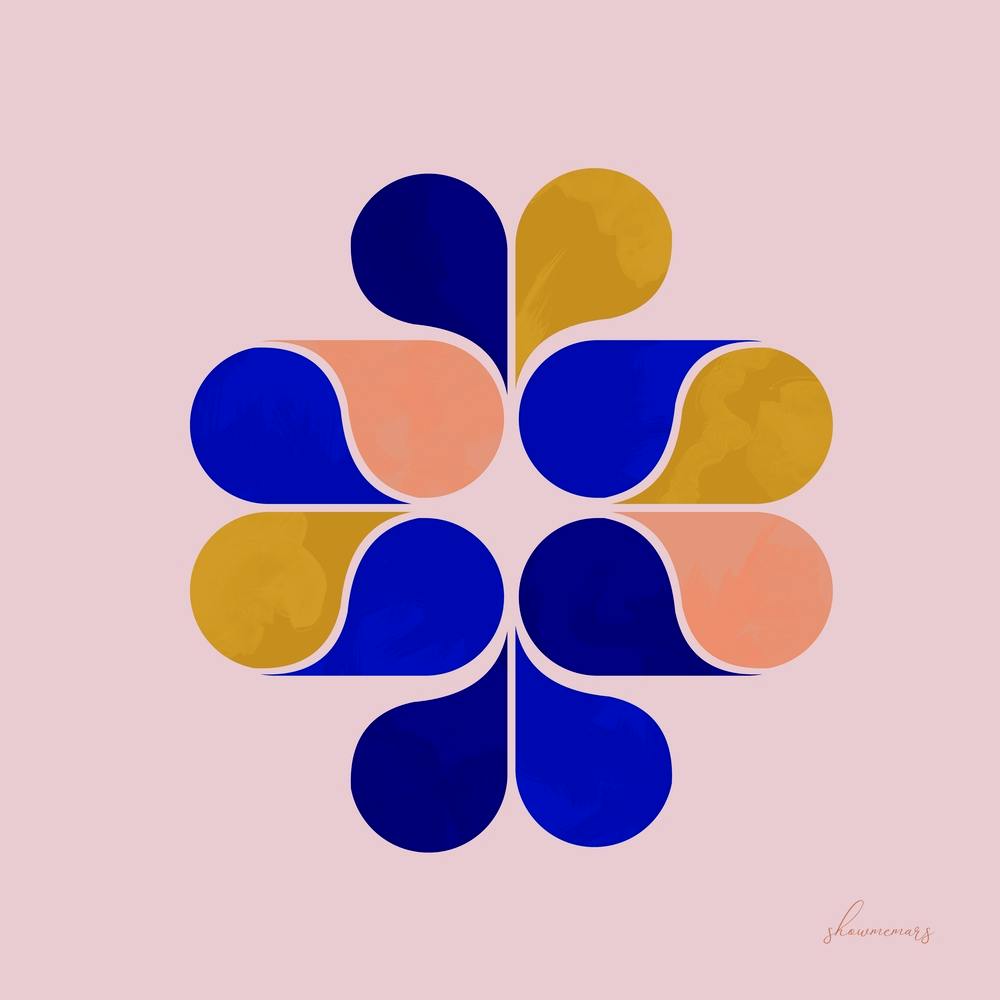 Modern Flower Square