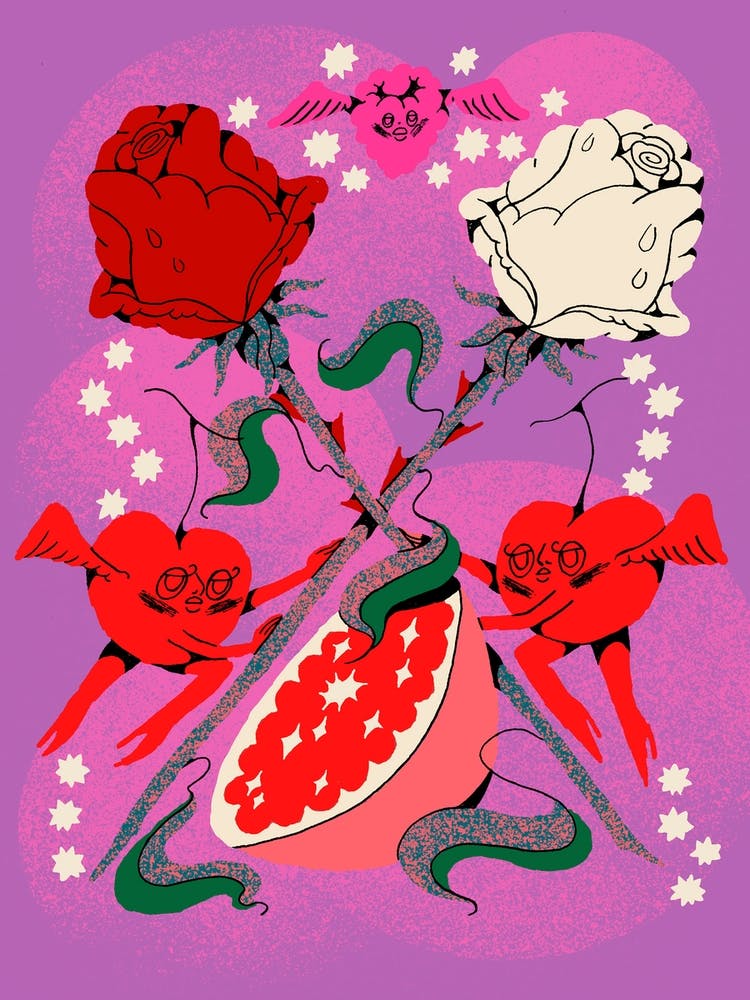 Cherries And Roses