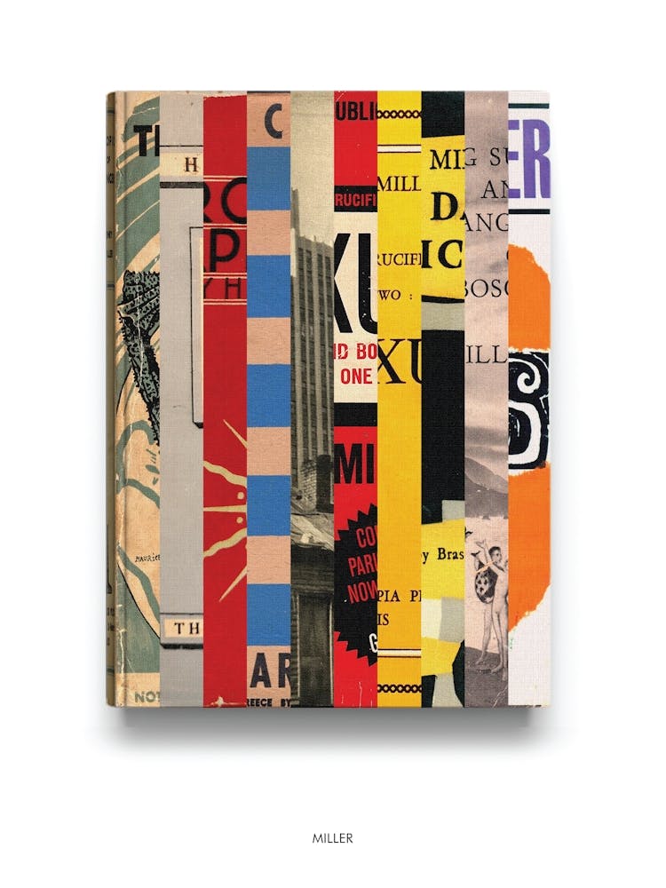 Henry Miller - Book Lover Abstract Print -First Edition Covers