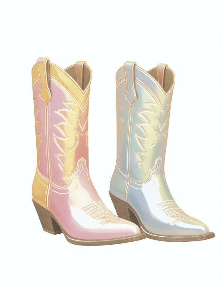 Cowgirl Boots Pastel 4