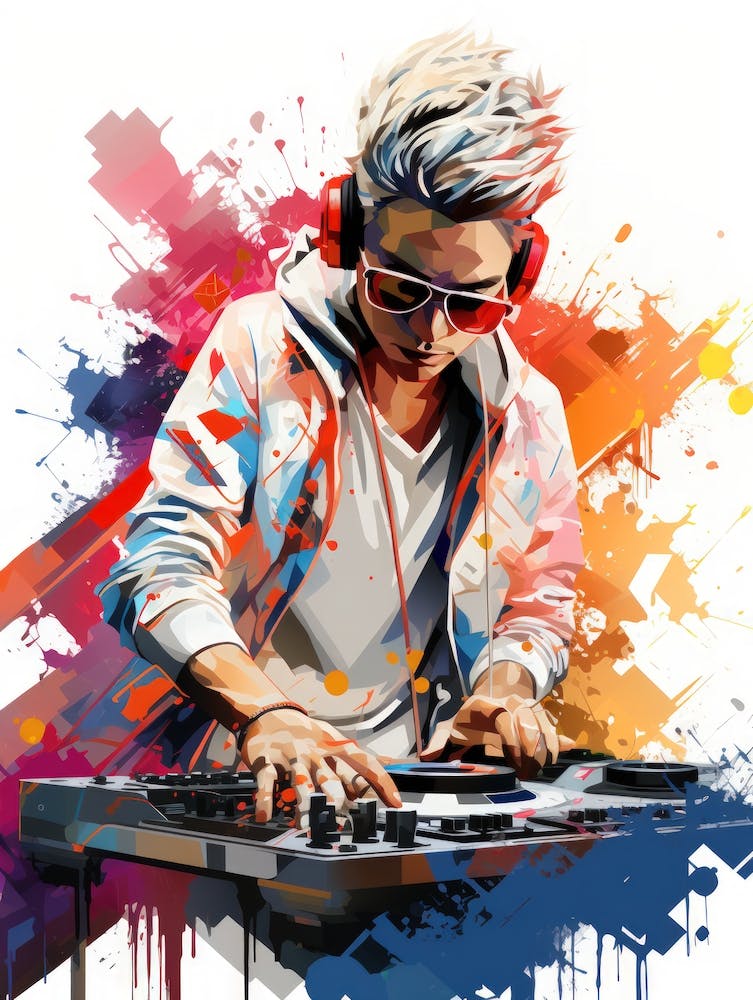 Abstraktes DJ-Gemälde