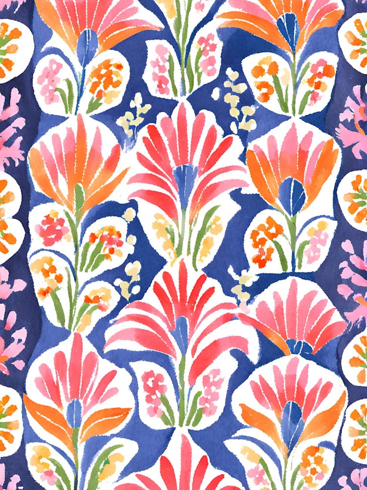 Oriental Carpet Many Flowers In The Style Of Matisse 3