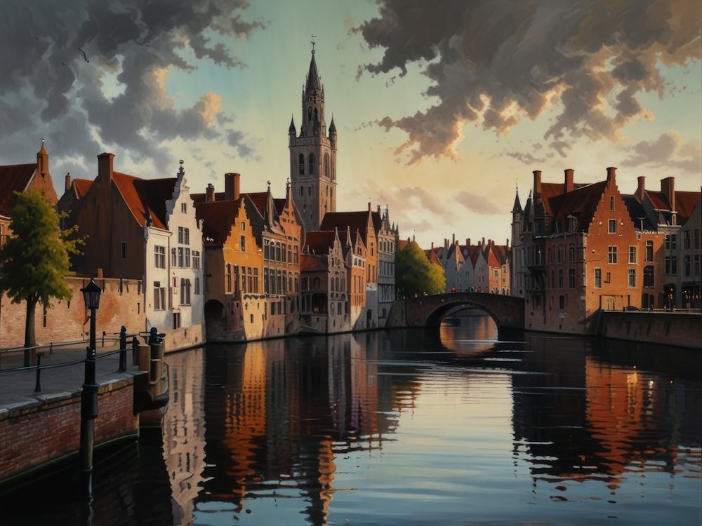 Bruges At Dusk