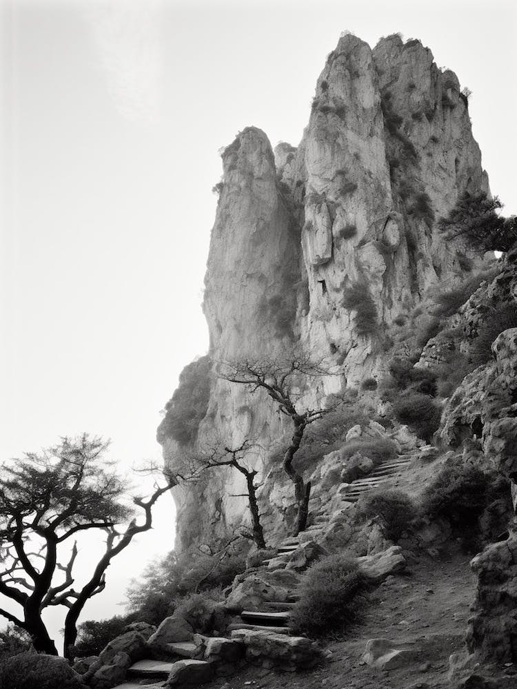 Capri, Italy, Black And White Photography 3