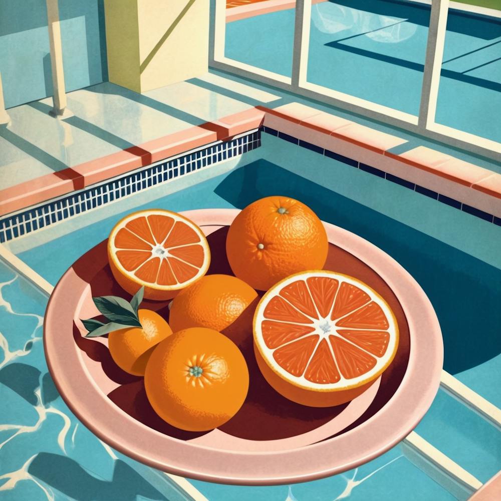 Oranges On A Plate