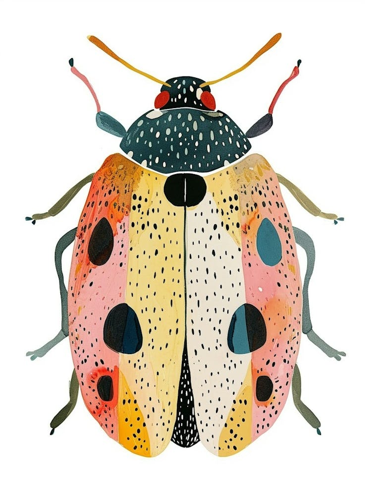 Colourful Insect Illustration Ladybug 20