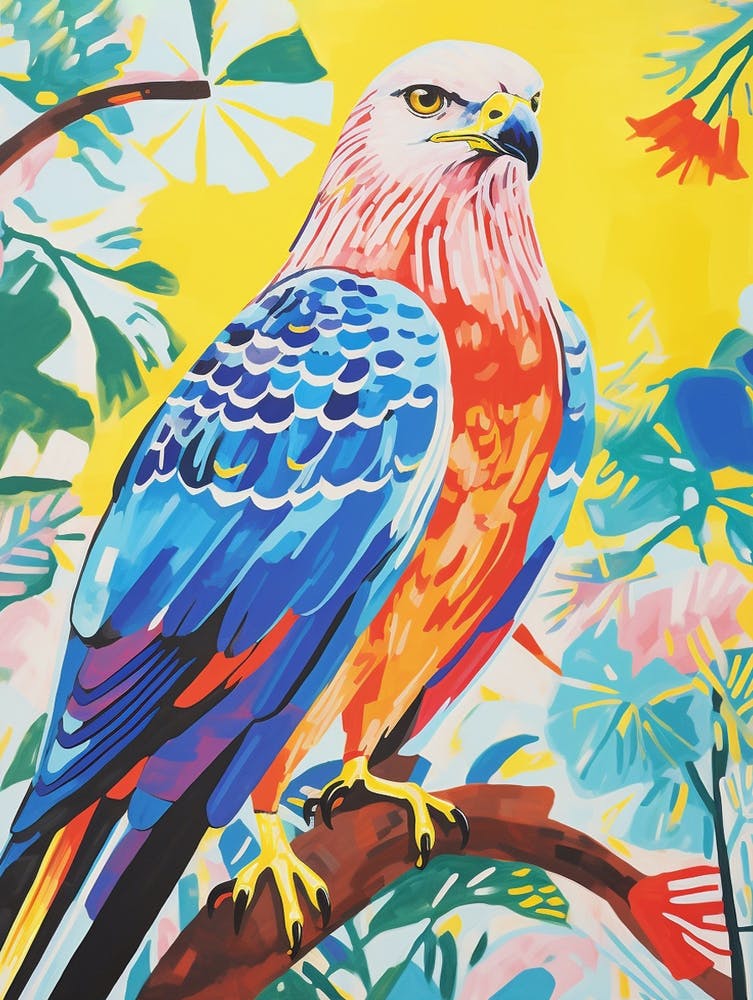 Colourful Bird Painting Harrier 2