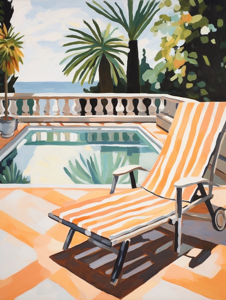 Sun Lounger By The Pool In Split Croatia