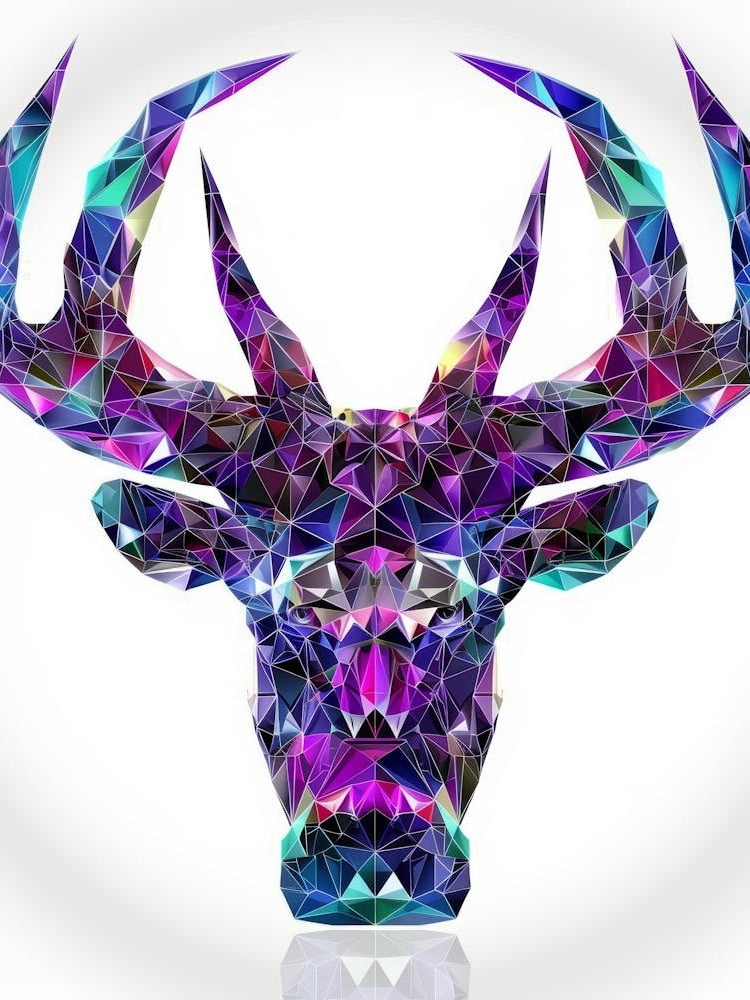 Geometric Deer Head