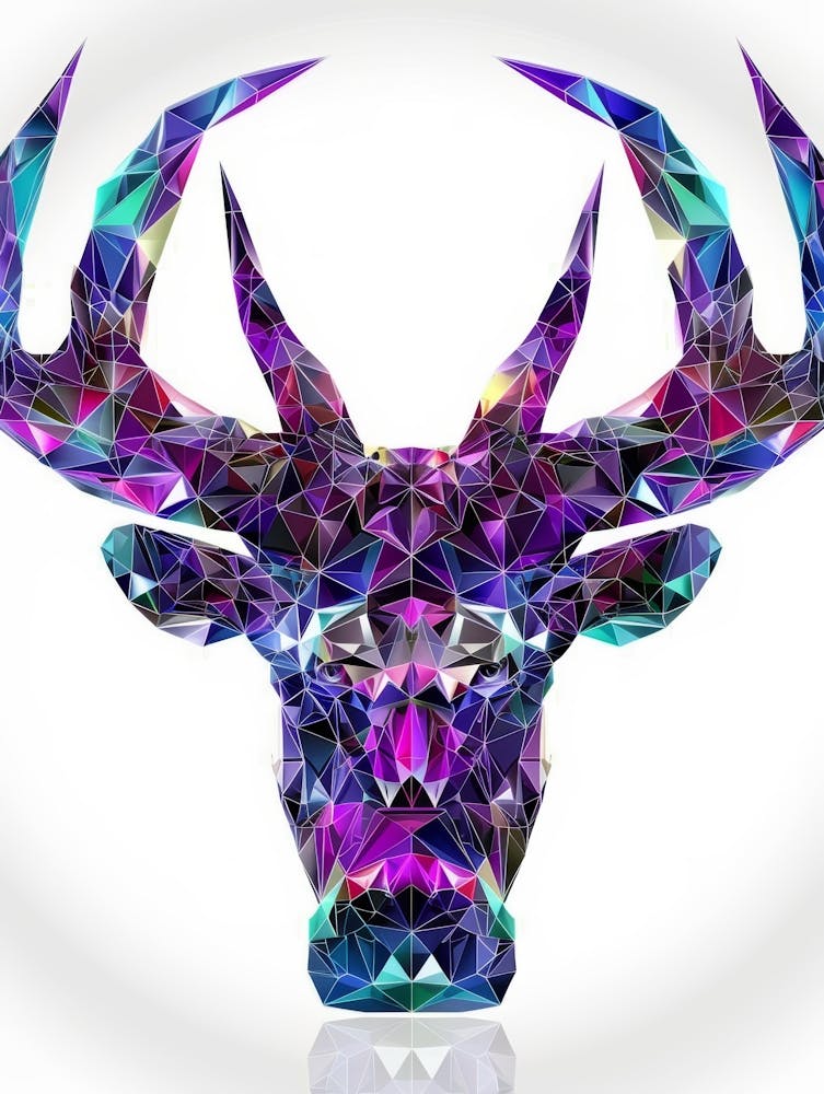 Geometric Deer Head
