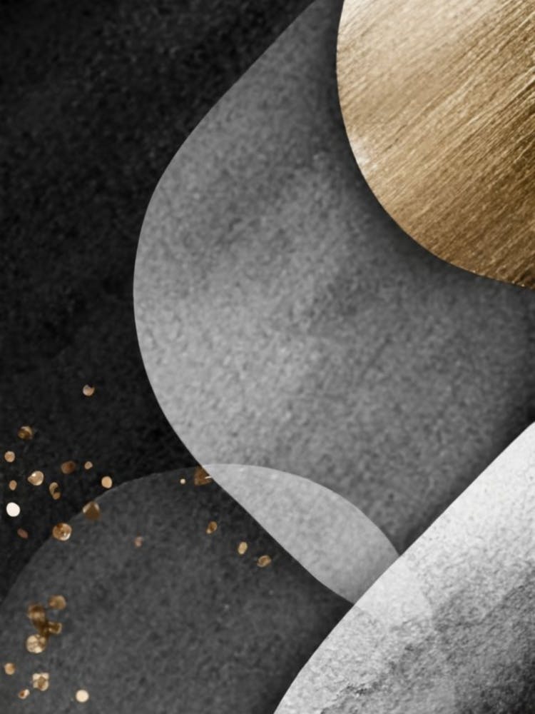 Abstract Gold And Black Canvas Art