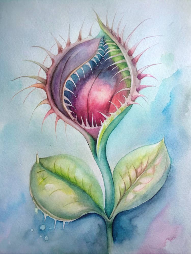 A Minimalist Design Of A Carnivorous Venus Flytrap