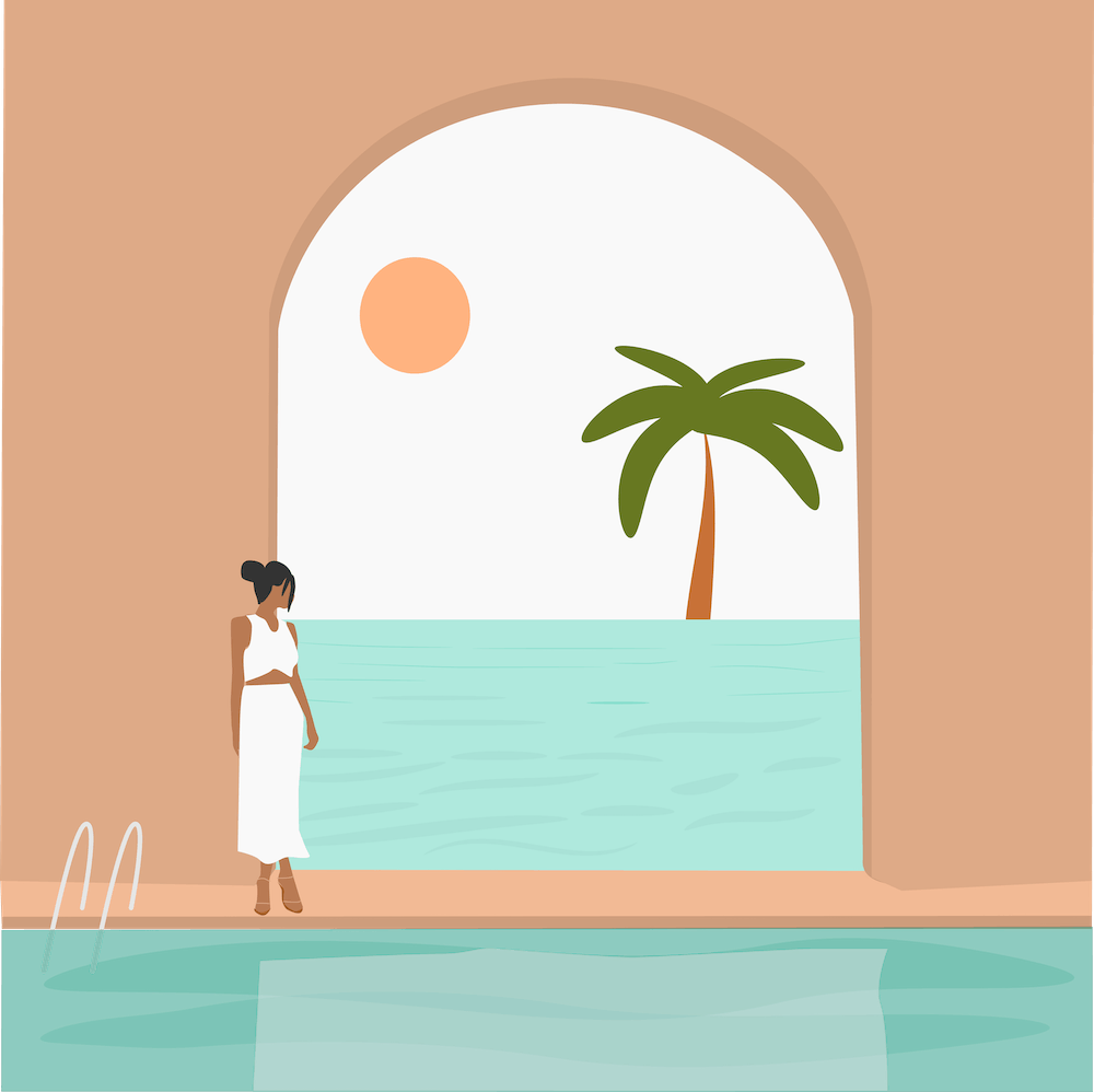 Woman At The Pool