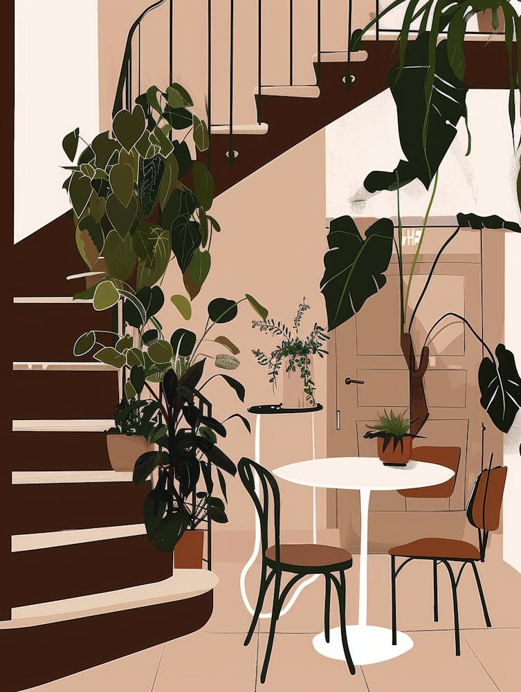 Living Room With Plants