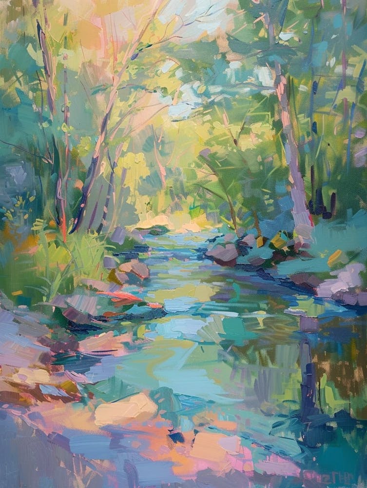 Umlauf Sculpture Garden Museum Austin Texas Oil Painting 1