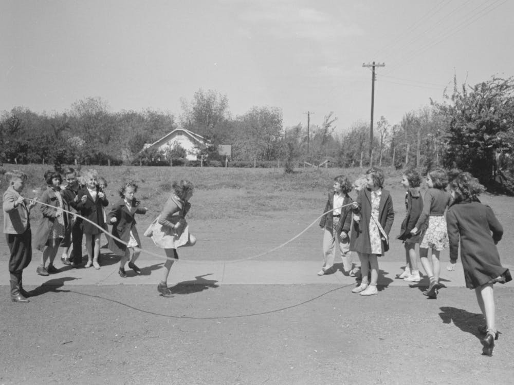Untitled Photo, Possibly Related To Schoolchildren Jumping Rope, San Augustine, Texas By Russell Le