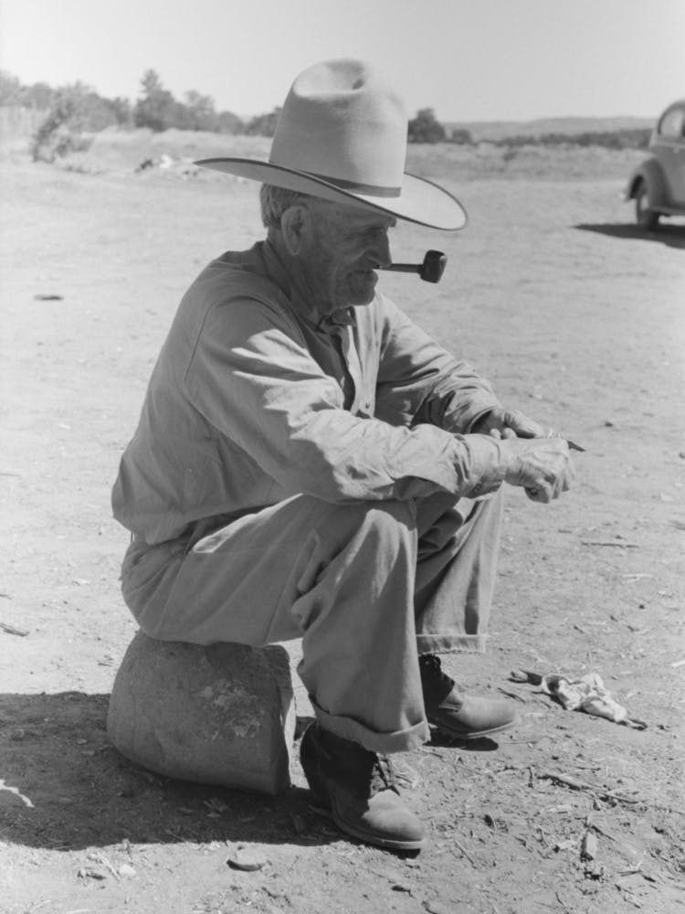 Untitled Photo, Possibly Related To Water Witch And Old Time Cowboy, Pie Town, New Mexico By Russell Lee