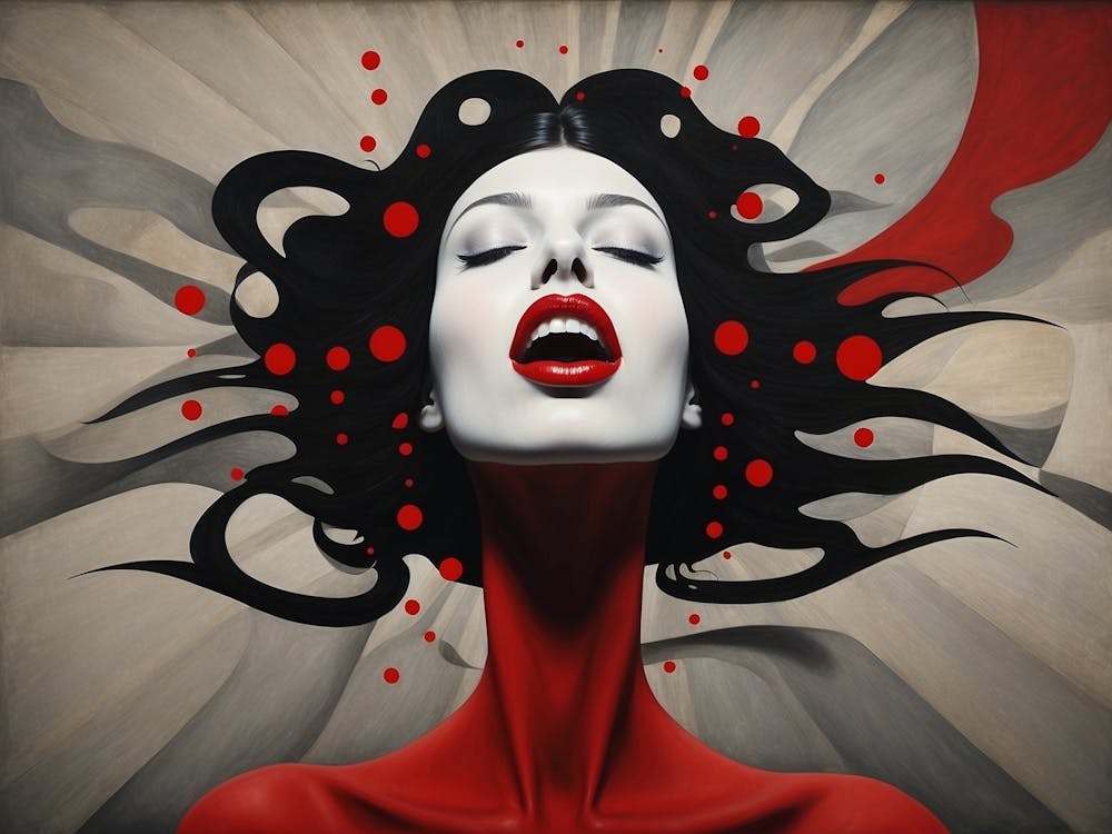 Frau mit roten Haaren