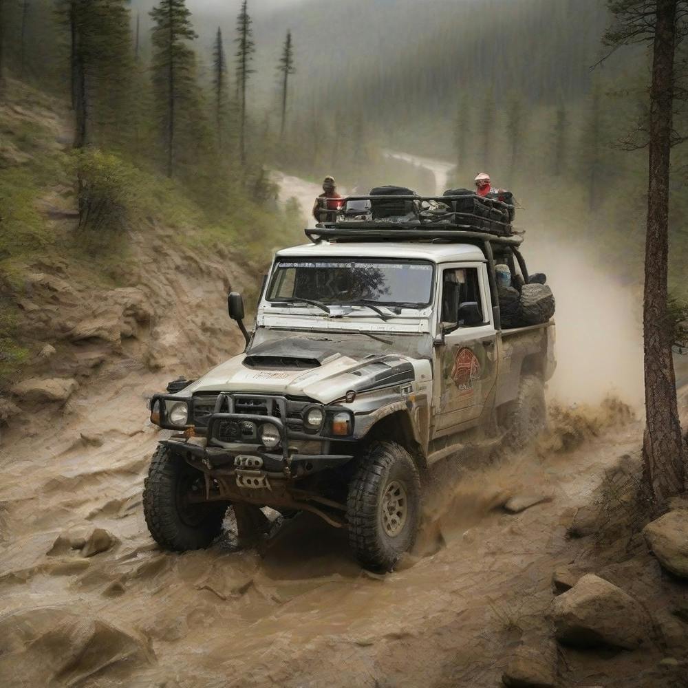 Jeep In The Mountains