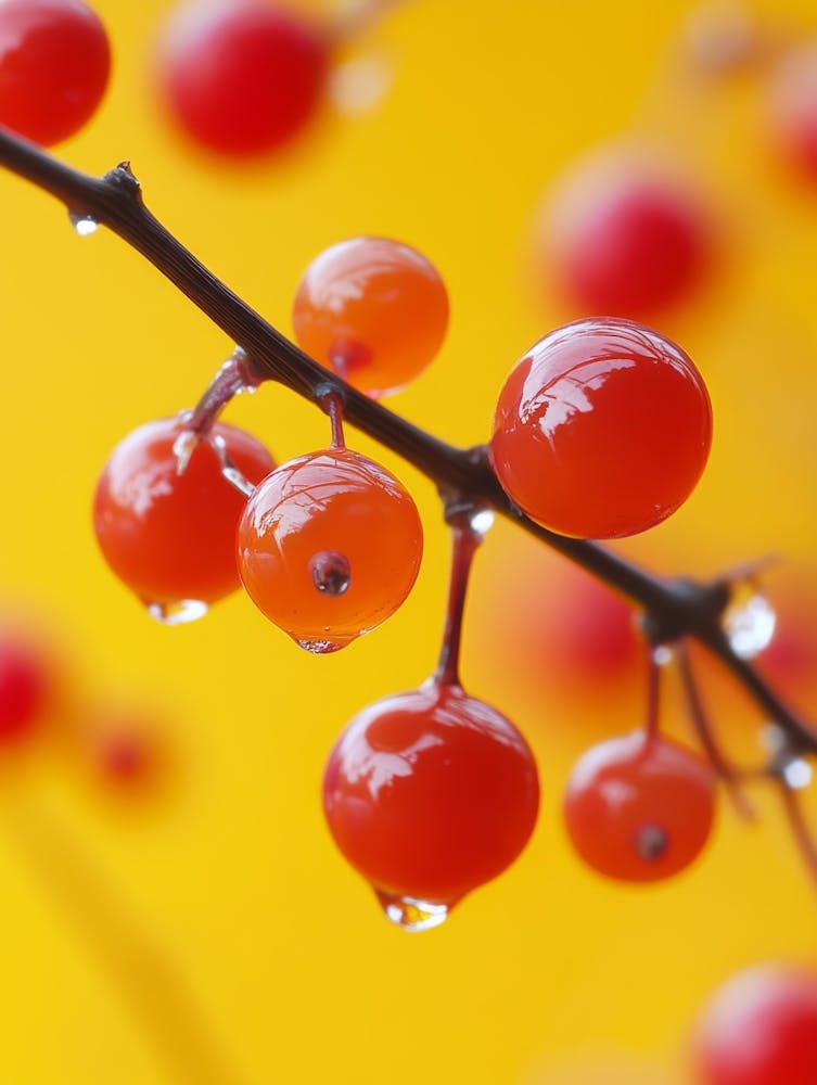 Red Berries On A Branch