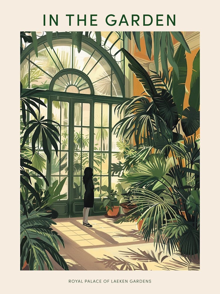 Affiche Dans le Jardin - Jardins du Palais Royal de Laeken Belgique 4