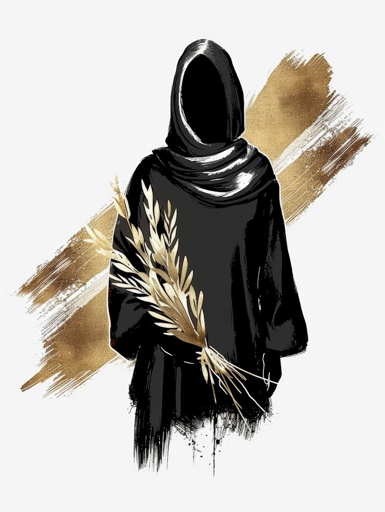 Woman Holding Wheat 1