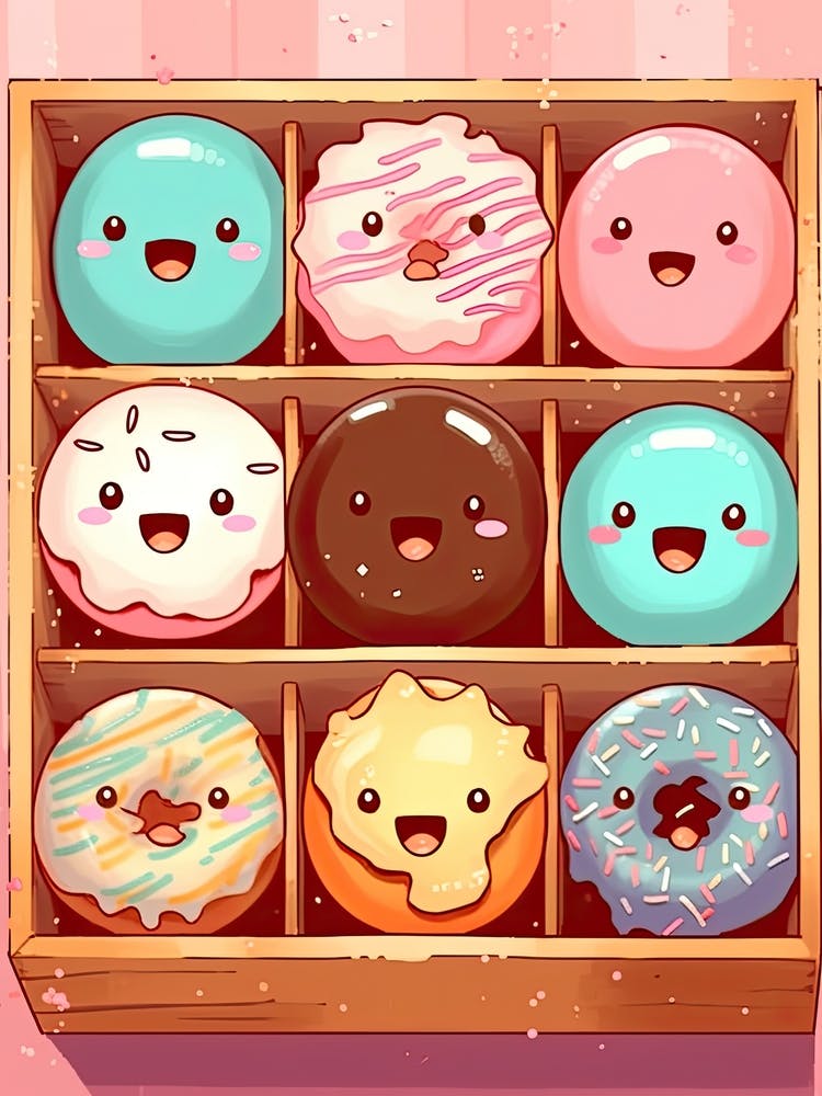 Happy Cute Donuts