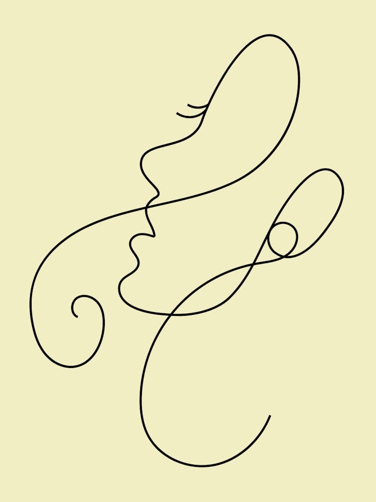 Line Abstract  Colness of A Woman/Mother