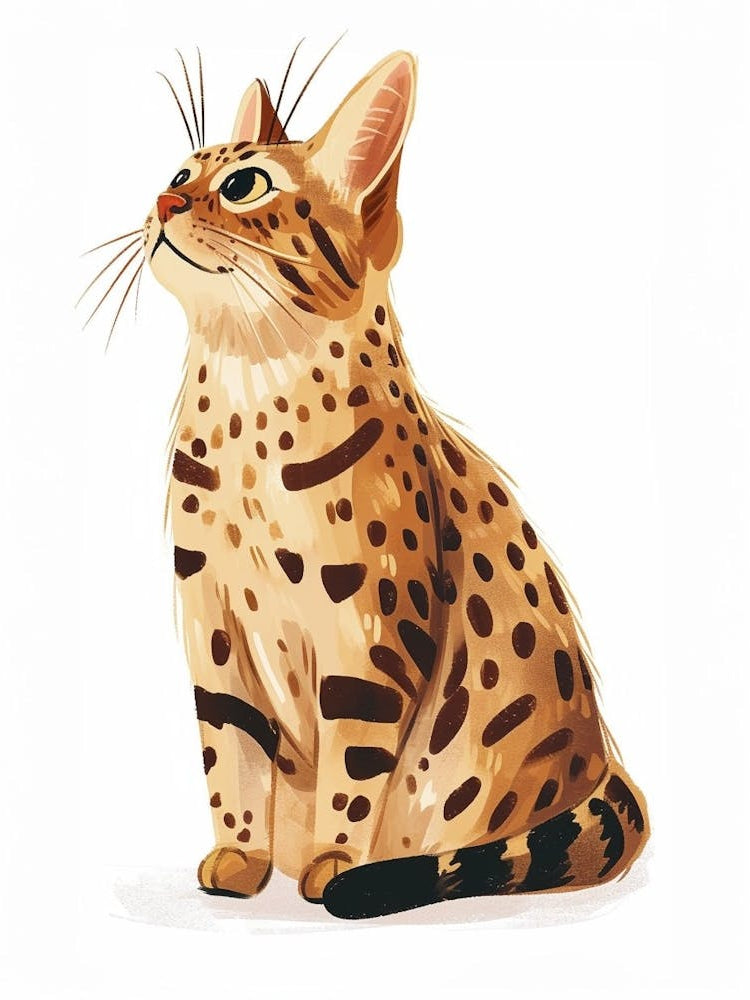 Bengal Cat Clipart Illustration 4