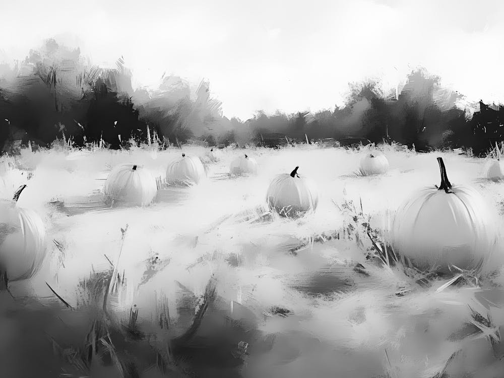 Pumpkins In The Field 2