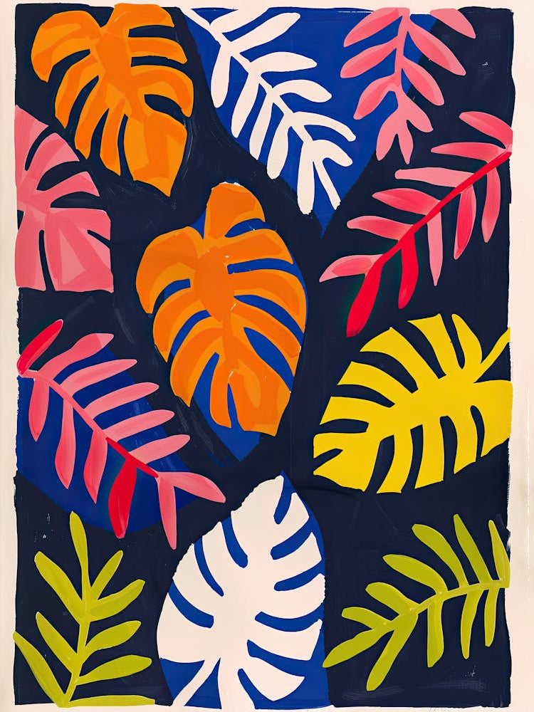 Patterned Jungle Matisse Style