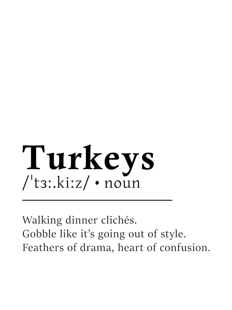 Turkeys Definition Poster - Dictionary