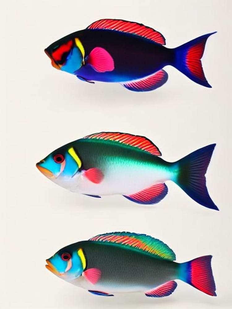 Clown Triggerfish Vintage Poster