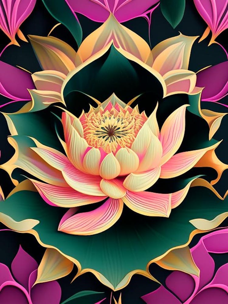 Lotus Flower Pattern Fauvism Matisse 2