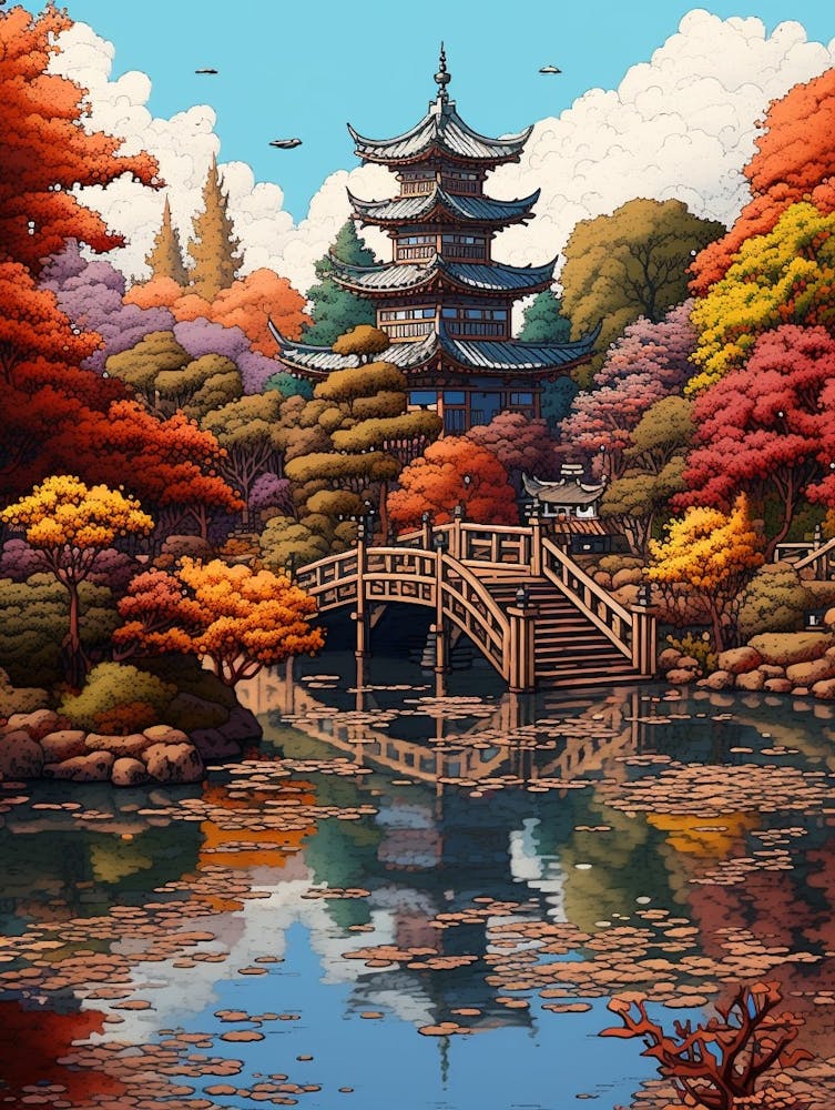 Emirgan Park Pixel Art 6