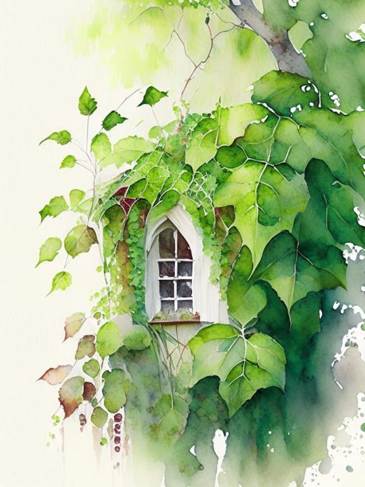 Poison Ivy Growing On Cottage Pop Art 1