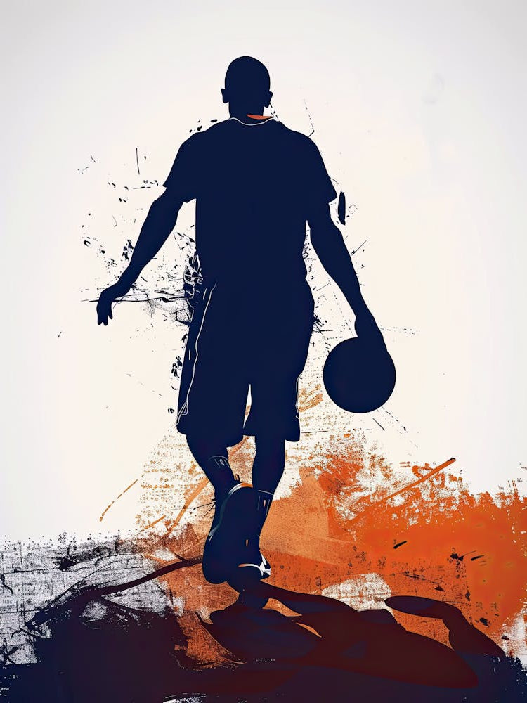 Silhouette Of A Basketball Player 7