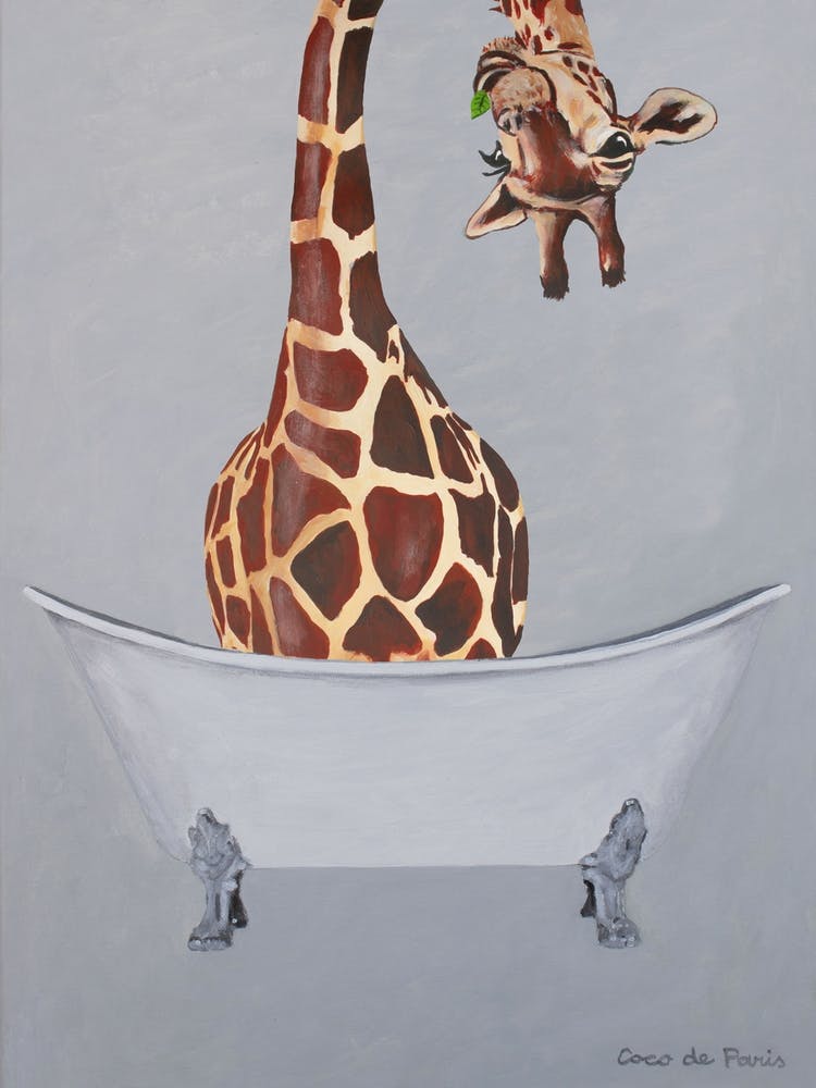 Giraffe In Badewanne Badezimmer