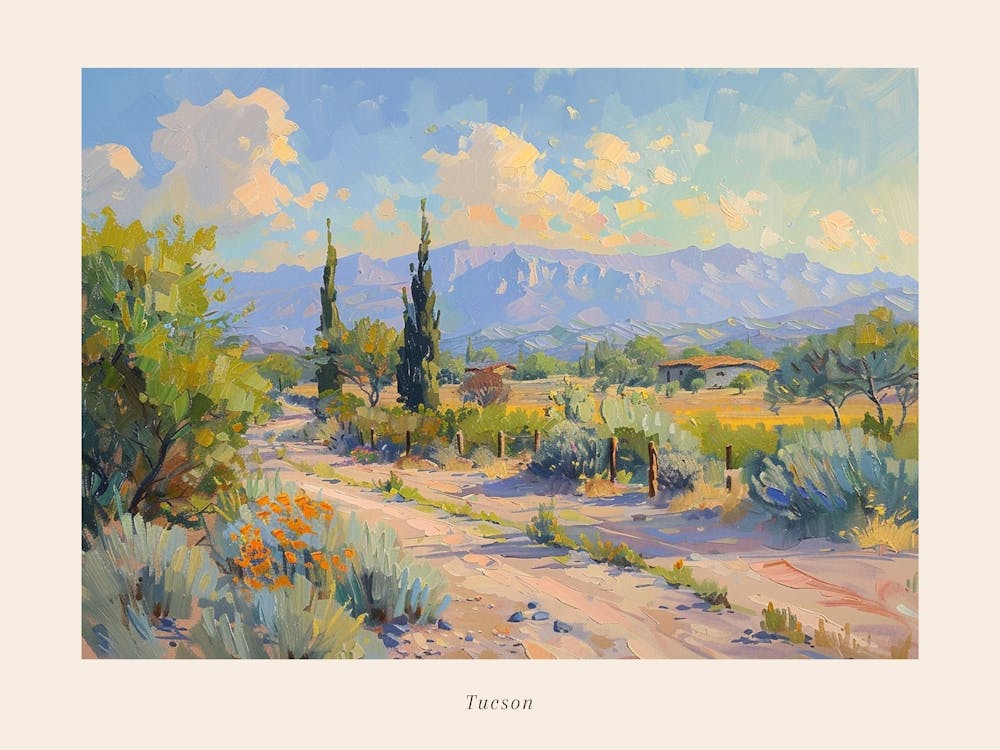 Western Landscapes Tucson Arizona 4 Poster