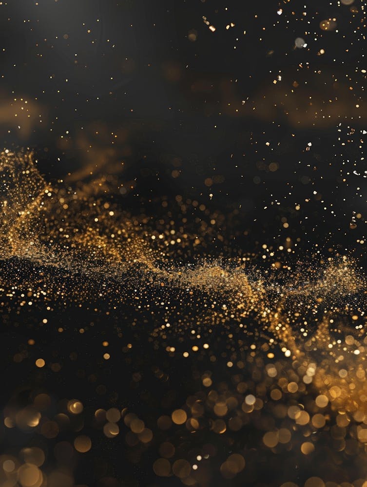 Gold Dust On Black Background 1
