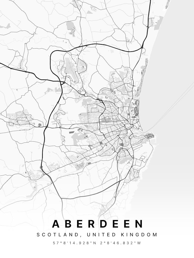 Aberdeen White Map