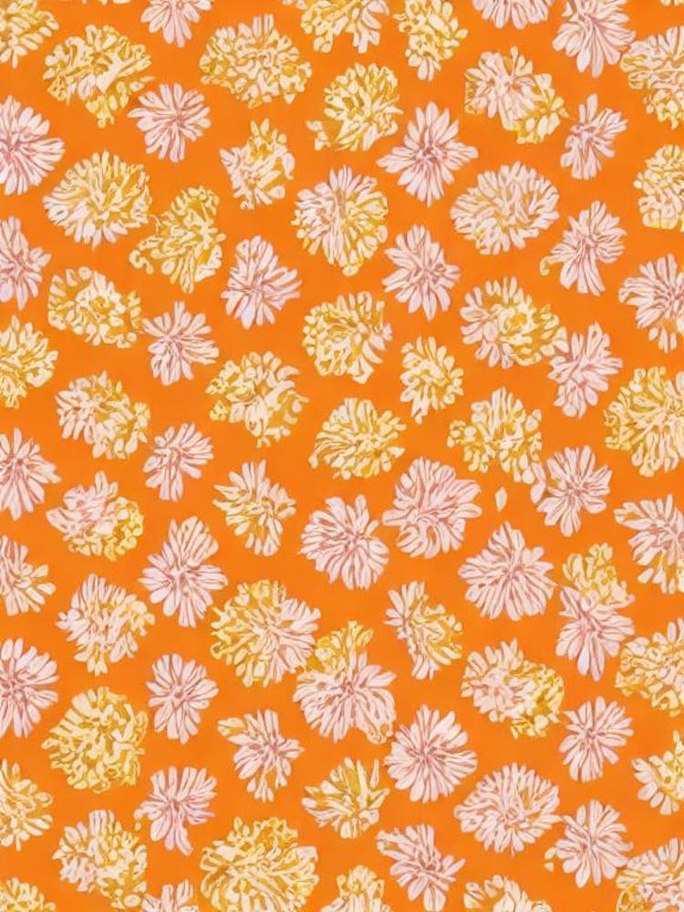 Calendula Floral Print Warm Tones 1 Flower