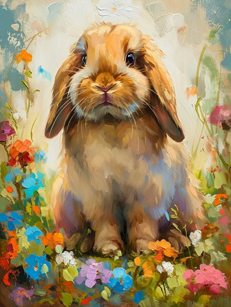 Mini Lop Rabbit Painting 4