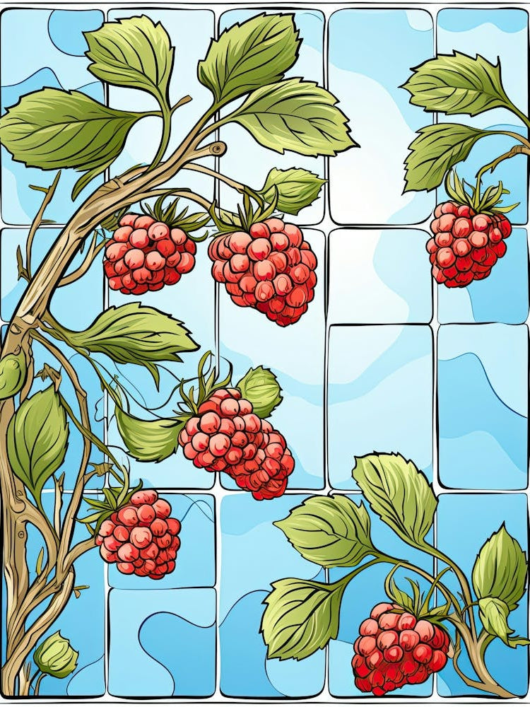 Raspberries Illustration 5