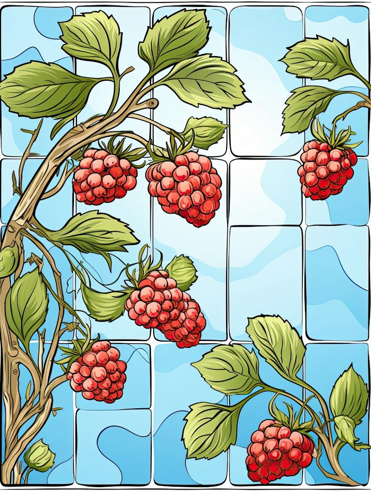 Raspberries Illustration 5