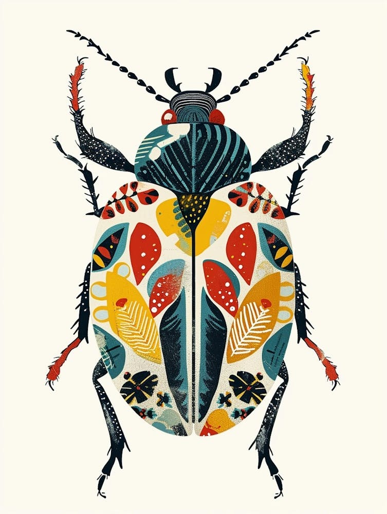 Colourful Insect Illustration Flea Beetle 9